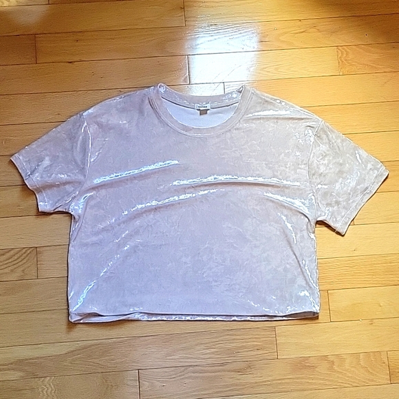GARAGE Cropped Velvet Tee